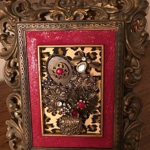 Framed Costume Jewelry Artwork